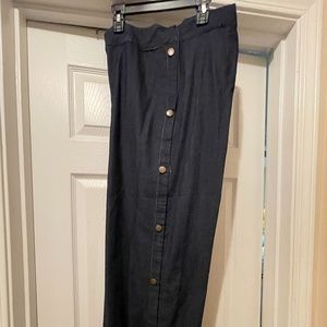 Denim Wide Leg Pants